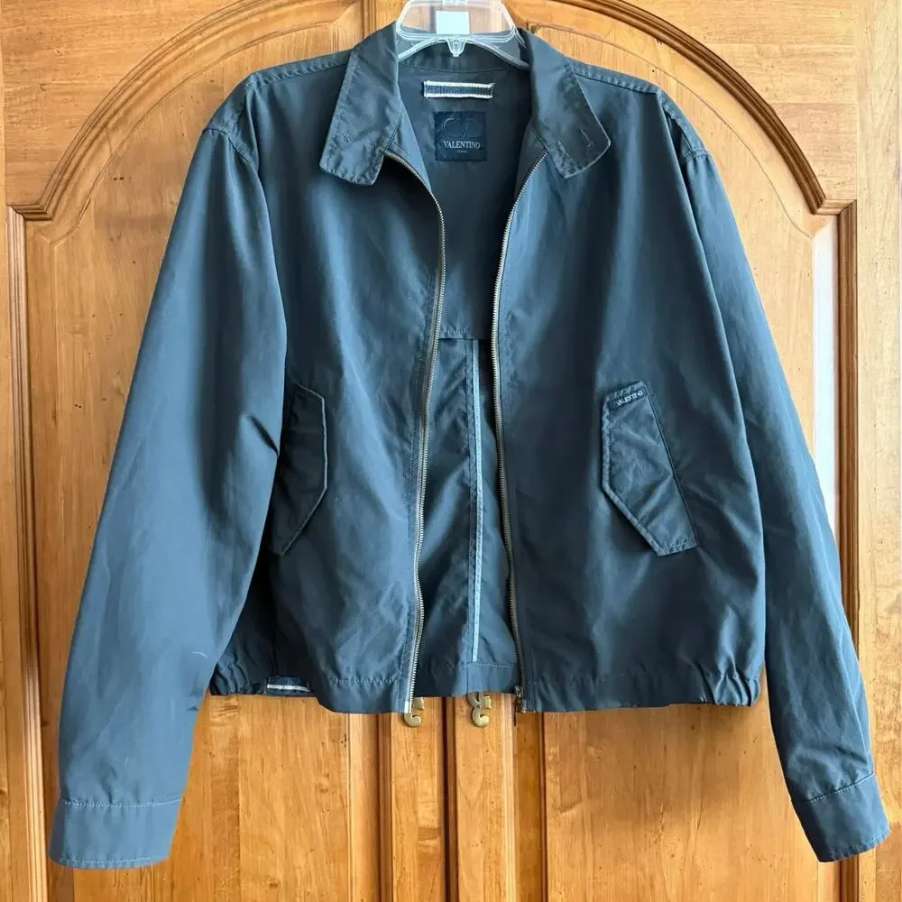Valentino vtg bomber windbreaker jacket full zip men’s size 48 US medium M - Picture 7 of 16